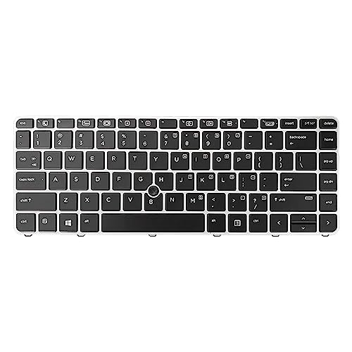 Replacement Laptop Tastatur für for HP ZBook 14u G4 Schwarz Schwarz US-englische Ausgabe von fqparts