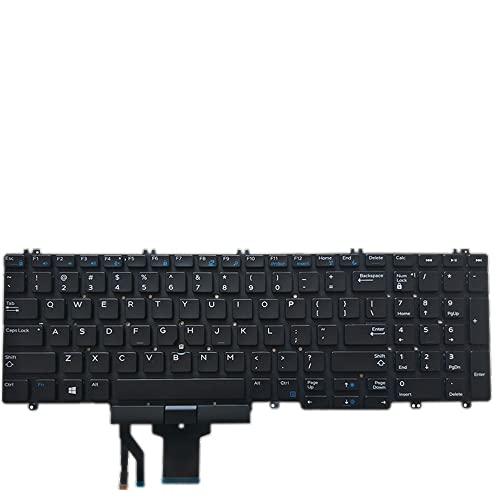 fqparts-cd Replacement Laptop Tastatur für for Dell for Precision 7740 Amerikanische Version Schwarz von fqparts