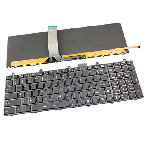 fqparts-cd Replacement Laptop Tastatur für for MSI GT70 0NC-097CN GT70 2PC-1880CN GT780 GT780DX GX60 GX70 Schwarz Mit Hintergrundbeleuchtung Amerikanische Version V123322AK1 V123322BK1 V132150AK von fqparts