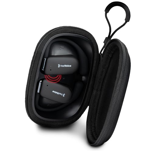 freeVoice Open Ear 100 - Kabellose Bluetooth Open Ear Kopfhörer mit Mikrofon [leicht & ergonomisch] Kopfhörer fürs Fitnessstudio oder zum Laufen/Ohrbügel Kopfhörer mit Langer Akkulaufzeit von freeVoice
