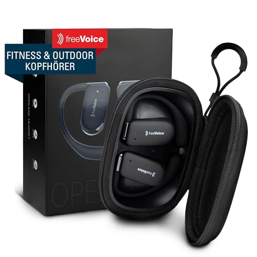 freeVoice Open Ear 100 Kopfhörer I Kabellose Bluetooth Kopfhörer I Ohrbügel Kopfhörer für Laufen, Training & Fitness I 10 h Gesprächszeit I Wireless Bluetooth Earbuds I leicht & wasserfest freeVoice Open Ear 100 Kopfhörer I Kabellose Bluetooth Kopfhörer I Ohrbügel Kopfhörer für Laufen, Training & Fitness I 10 h Gesprächszeit I Wireless Bluetooth Earbuds I leicht & wasserfest von freeVoice