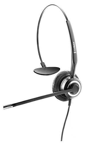freeVoice SoundPro 310 Mono - Kabelgebundenes Office Headset mit Mikrofon für Büro oder Homeoffice [Ultra Noise Cancelling] Kopfhörer zum Telefonieren mit Neodymium Lautsprechern von freeVoice