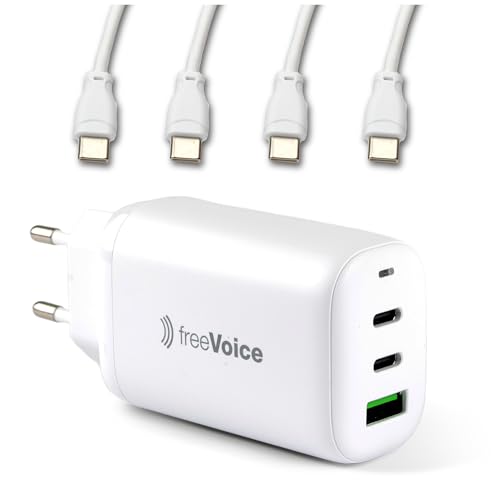 freeVoice USB C Ladegerät Power Adapter mit 2X 1M Kabel Ladekabel USB C Netzteil Stecker Schnellladegerät Schnellladekabel freeVoice USB C Ladegerät Power Adapter mit 2X 1M Kabel Ladekabel USB C Netzteil Stecker Schnellladegerät Schnellladekabel von freeVoice