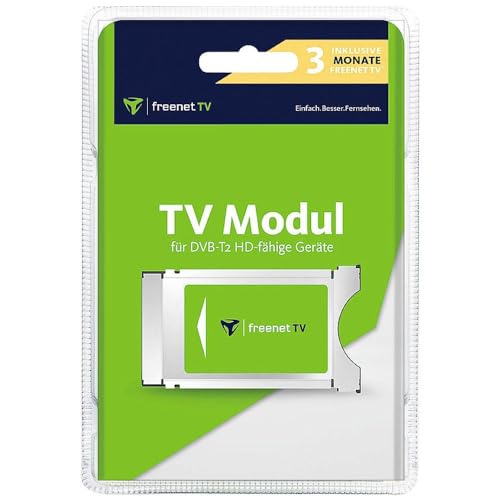 freenet TV 89001 CI+ TV Modul für Antenne DVB-T2 HD, mit 3 Monaten gratis von freenet TV