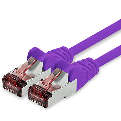 Netzwerkkabel Cat.6 0,5m violett - 1 x Ethernetkabel Lankabel Cat6 Lan Netzwerk Kabel Sftp Pimf Patchkabel 1000 Mbit s von freiwerk