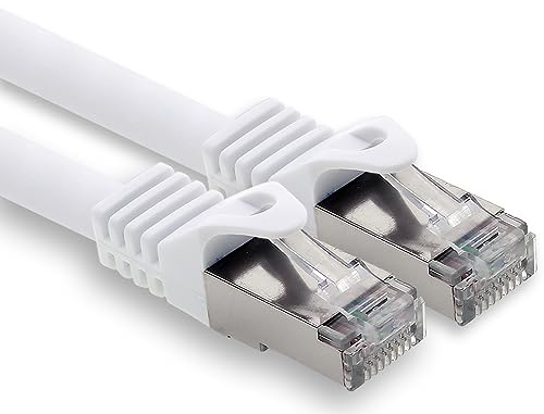 freiwerk 0,25m - weiss - 1 Stück CAT.7 Netzwerkkabel Lan Ethernet Patch Kabel S-FTP LSZH PIMF 10GB s RJ45 Stecker Cat6a von freiwerk