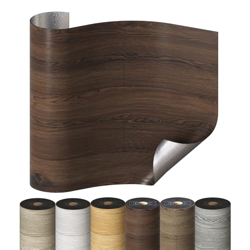 Selbstklebende Holzoptik Vinylboden, Verdickter PVC Bodenbelag, Vinyl-Fußböden Bodenfliesen Wasserfest, Langlebig für Wohnzimmer, Schlafzimmer, Büros 60x1000cm Dunkelbraun 2er-Pack Selbstklebende Holzoptik Vinylboden, Verdickter PVC Bodenbelag, Vinyl-Fußböden Bodenfliesen Wasserfest, Langlebig für Wohnzimmer, Schlafzimmer, Büros 60x1000cm Dunkelbraun 2er-Pack von frelook