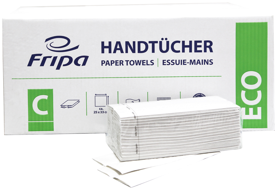 Fripa Handtuchpapier ECO, 250 x 330 mm, C-Falz, weiß von fripa