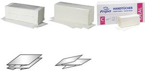 Fripa Handtuchpapier IDEAL, 250 x 330 mm, C-Falz, hochwei� 1-lagig, aus 100% Zellstoff, rei�fest - 1 St�ck (4131102) von fripa