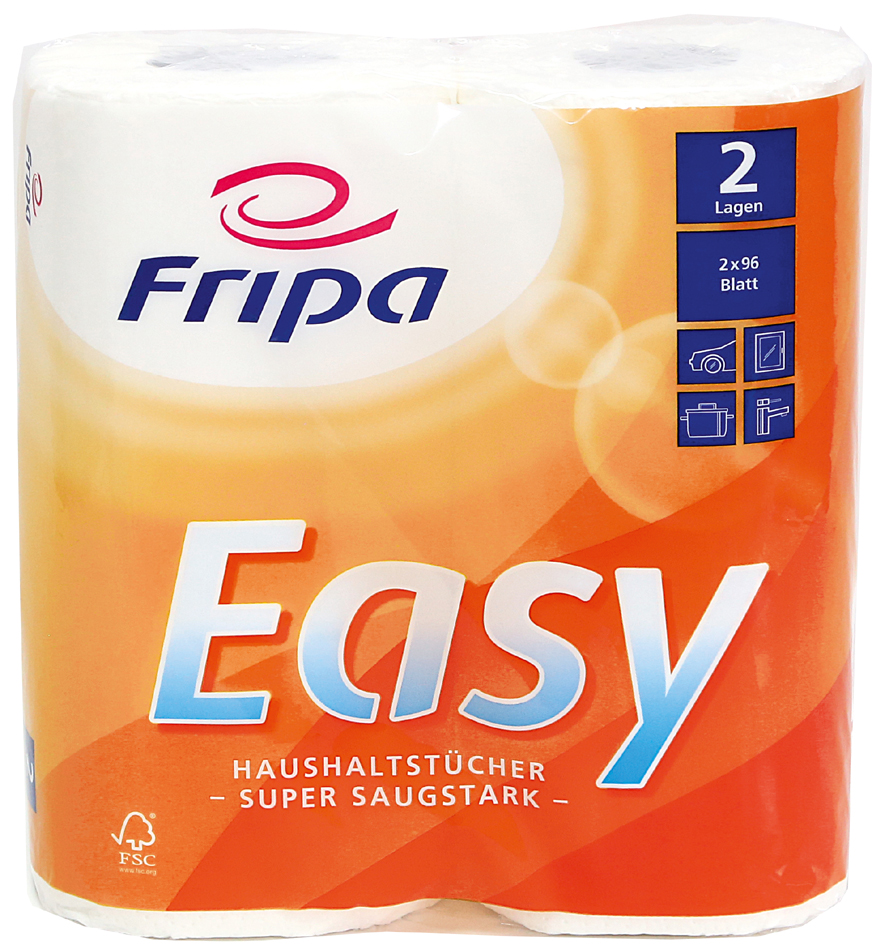 Fripa Küchenrolle Easy, 2-lagig, hochweiß von fripa