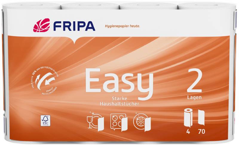 Fripa Küchenrolle Easy, 2-lagig, hochweiß von fripa