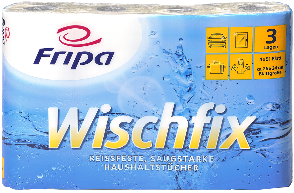 Fripa Küchenrolle Wischfix, 3-lagig, hochweiß von fripa