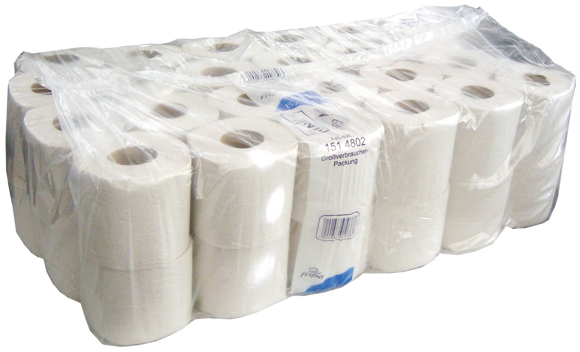 Fripa Toilettenpapier Basic, 2-lagig, weiß, Großpackung von fripa