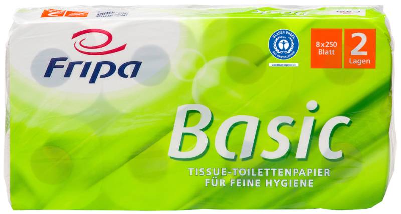 Fripa Toilettenpapier Basic, 2-lagig, weiß von fripa