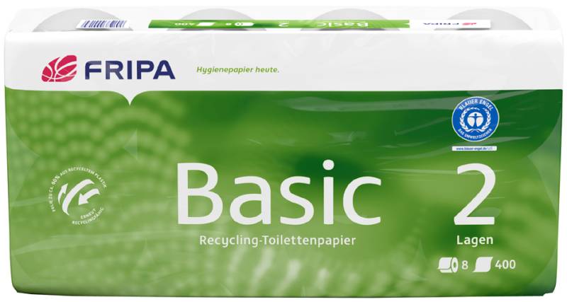 Fripa Toilettenpapier Basic, 2-lagig, weiß von fripa