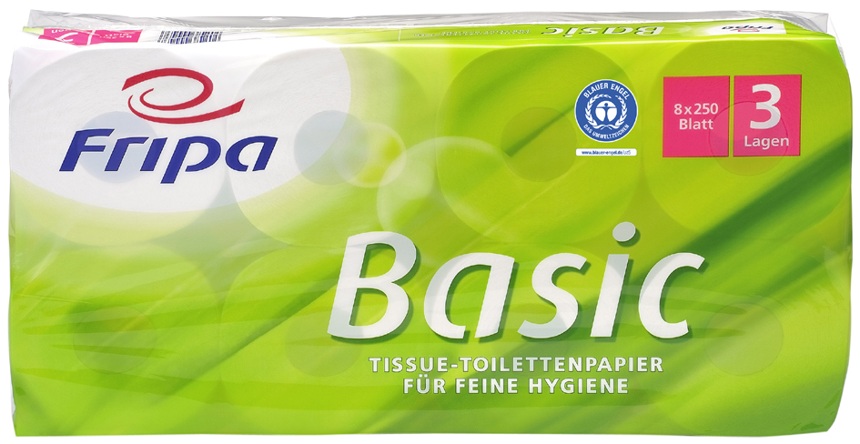 Fripa Toilettenpapier Basic, 3-lagig, weiß von fripa