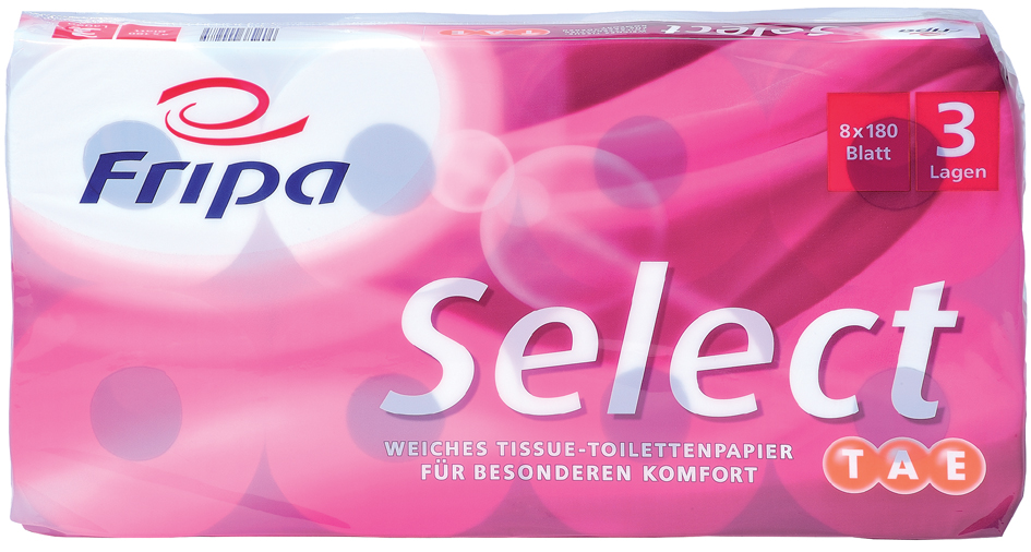 Fripa Toilettenpapier Select, 3-lagig, hochweiß von fripa