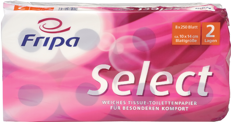 Fripa Toilettenpapier Select, 4-lagig, hochweiß von fripa