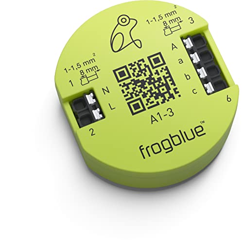 frogblue Aktor frogAct1-3, Multifunktionaler 1-Kanal Aktor zum smarten Schalten von Licht oder Anderen Verbrauchern mit 3 Eingängen zur Abfrage von Tastern und Schaltern (110-240 V~) von frogblue