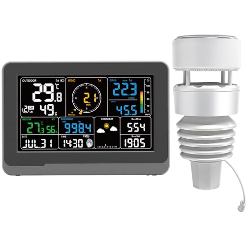 Wetterstation (froggit WH5000 7-In-1 Ultra WiFi Internet Funk Wetterstation) von froggit