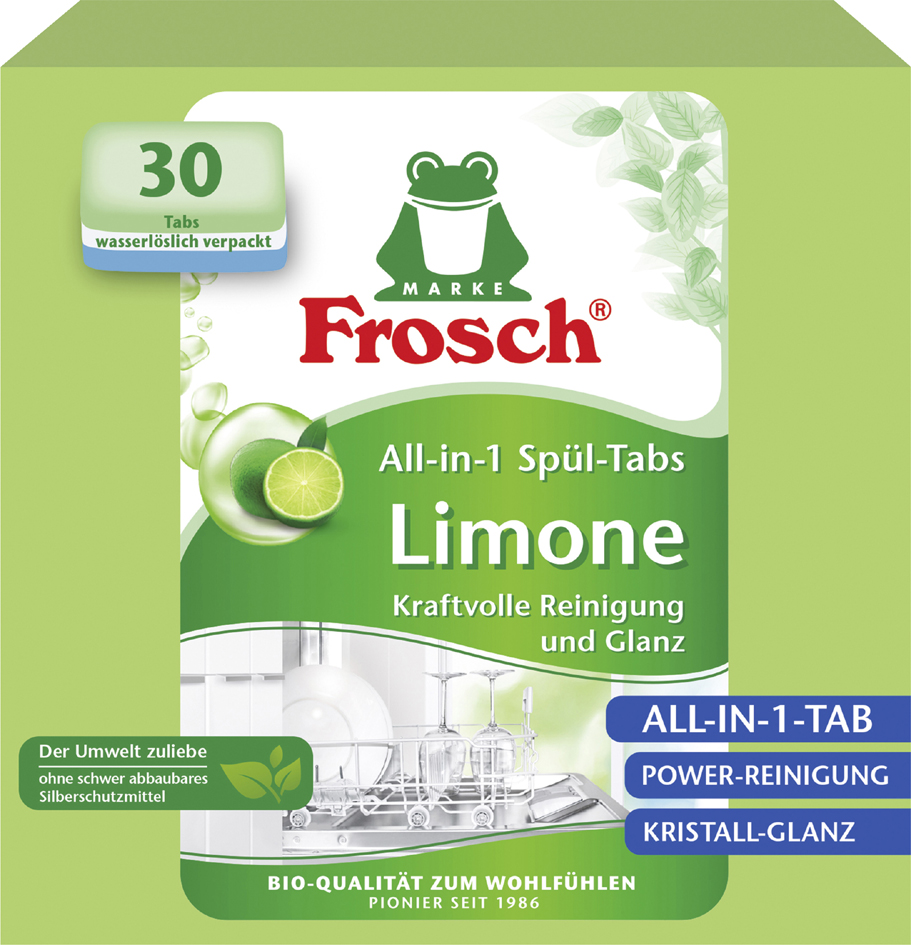 Frosch Spülmaschinentabs All-in-1 Limone, 30 Tabs von frosch