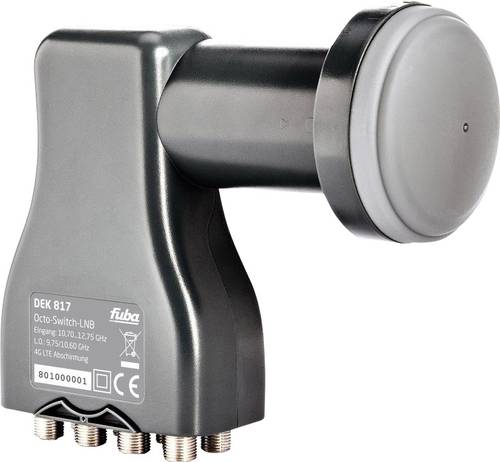 Fuba DEK 817 Octo-LNB Teilnehmer-Anzahl: 8 Feedaufnahme: 40mm Grau von fuba