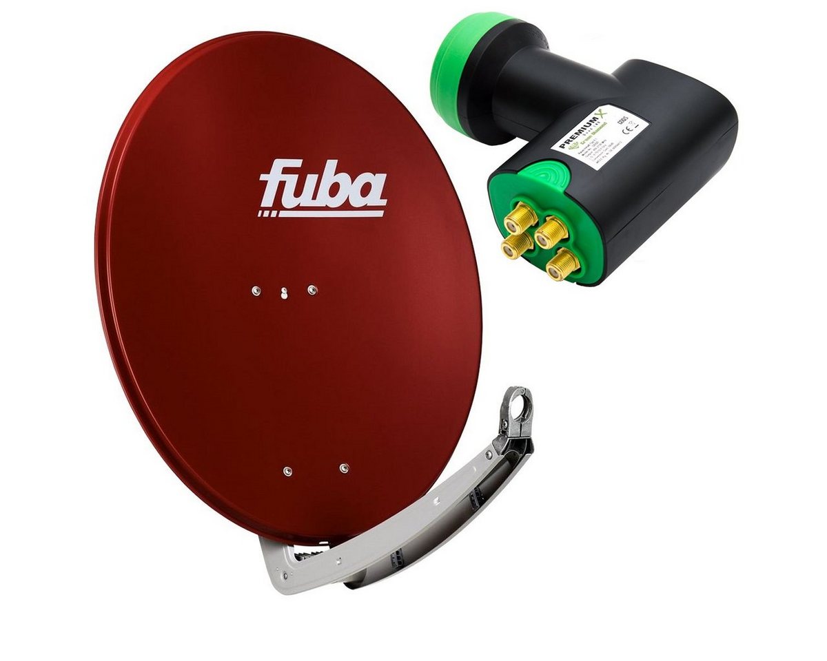 fuba Alu Rot DAA 780 R + Green Diamond Quad LNB GDQS HD 4K UHD SAT-Antenne fuba Alu Rot DAA 780 R + Green Diamond Quad LNB GDQS HD 4K UHD SAT-Antenne von fuba