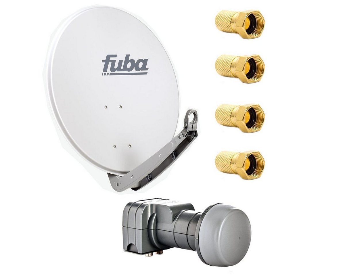 fuba DAA 650 G SAT Anlage Alu Grau DEK 217 Twin-LNB 8x F-Stecker HDTV 4K SAT-Antenne von fuba