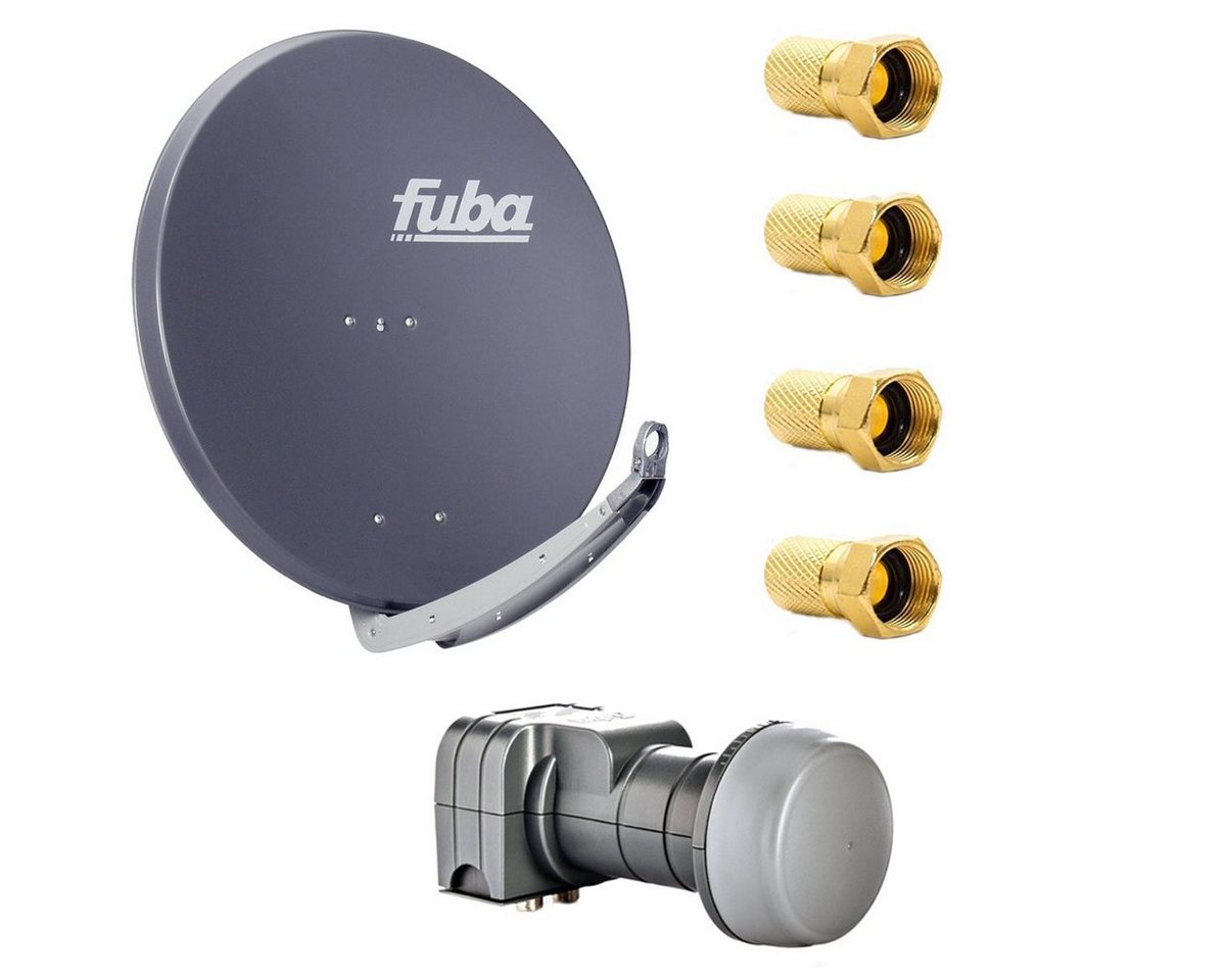 fuba DAA 850 A Antenne 85 cm Alu Anthrazit DEK 217 Twin LNB 4 F-Stecker SAT-Antenne fuba DAA 850 A Antenne 85 cm Alu Anthrazit DEK 217 Twin LNB 4 F-Stecker SAT-Antenne von fuba