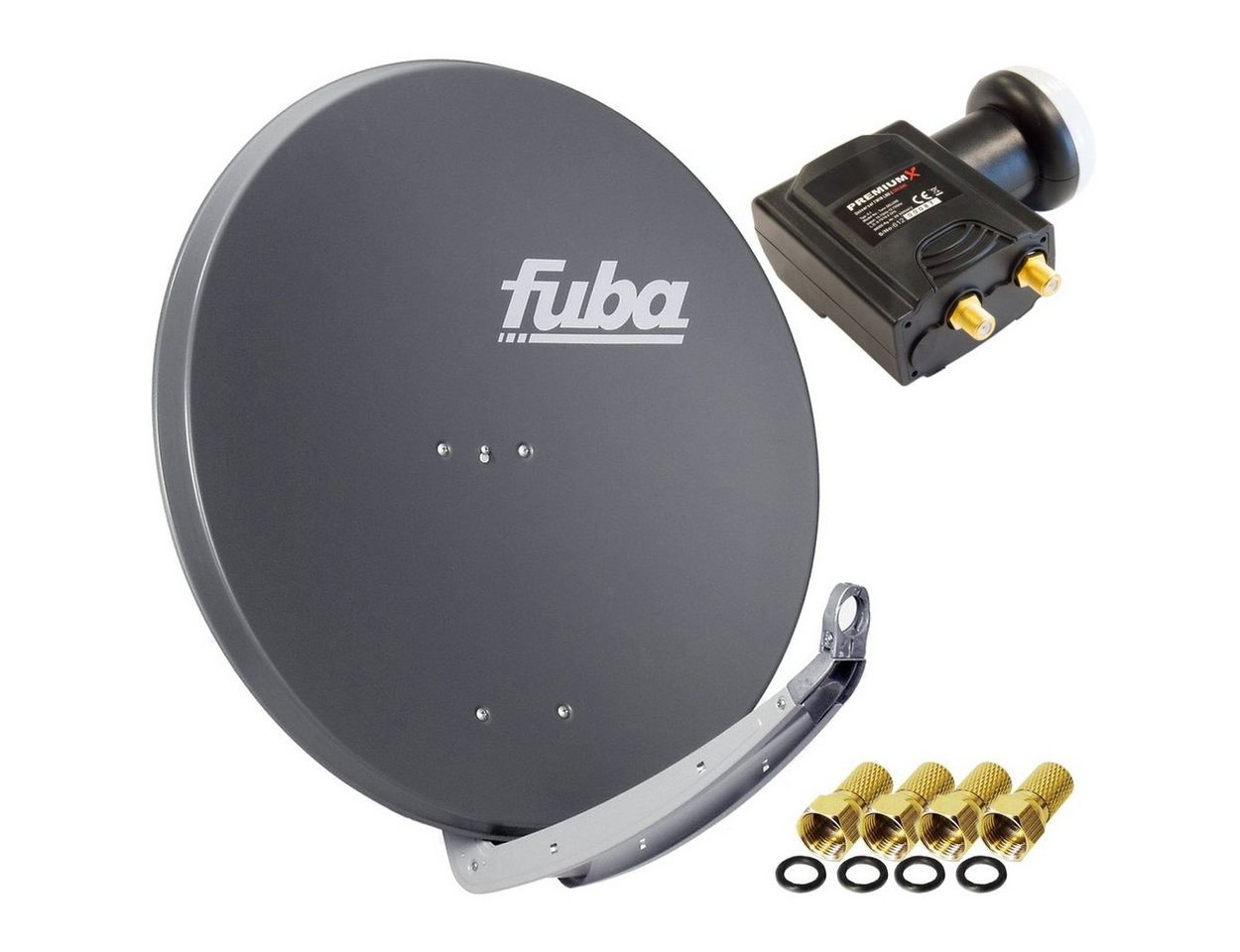 fuba DAA 850 A Satellitenantenne Alu Anthrazit DELUXE Twin LNB Sat SAT-Antenne fuba DAA 850 A Satellitenantenne Alu Anthrazit DELUXE Twin LNB Sat SAT-Antenne von fuba