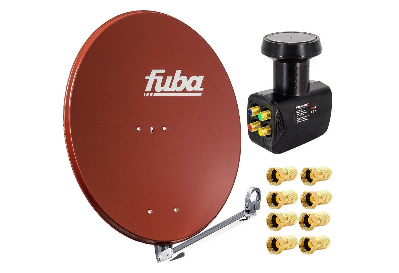 fuba DAL 800 R SAT-Antenne Alu Ziegelrot LNB Quad 4 Teilnehmer 8x F-Stecker SAT-Antenne fuba DAL 800 R SAT-Antenne Alu Ziegelrot LNB Quad 4 Teilnehmer 8x F-Stecker SAT-Antenne von fuba