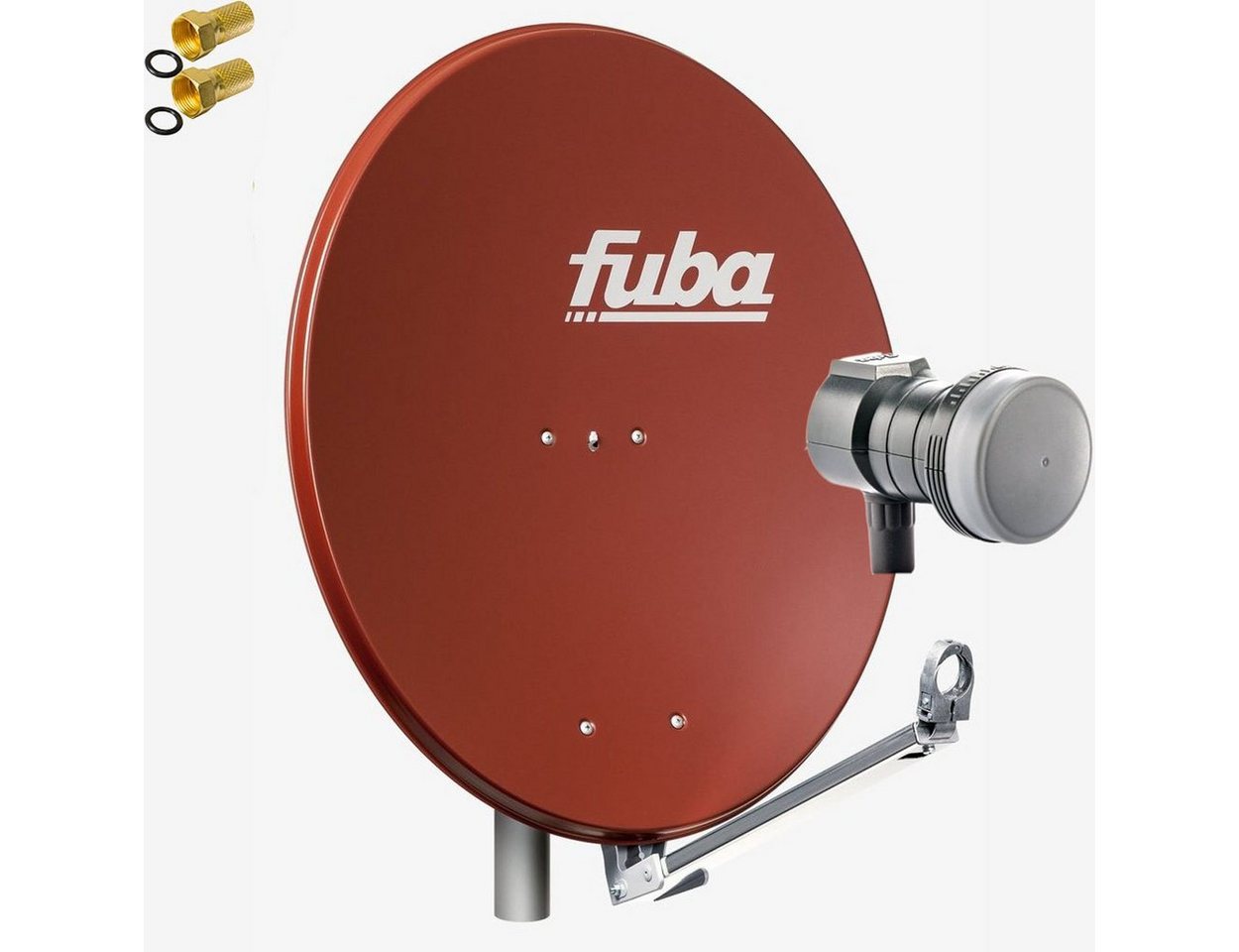 fuba DAL 801 R SAT-Anlage ROT + Single LNB 1 Teilnehmer HDTV 4K SAT-Antenne von fuba