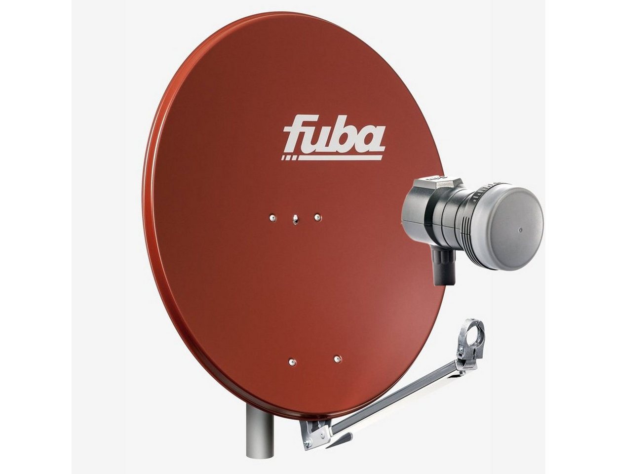 fuba DAL 801 R SAT-Anlage Rot Fuba Single LNB DEK 117 1 Teilnehmer HDTV 4K SAT-Antenne von fuba