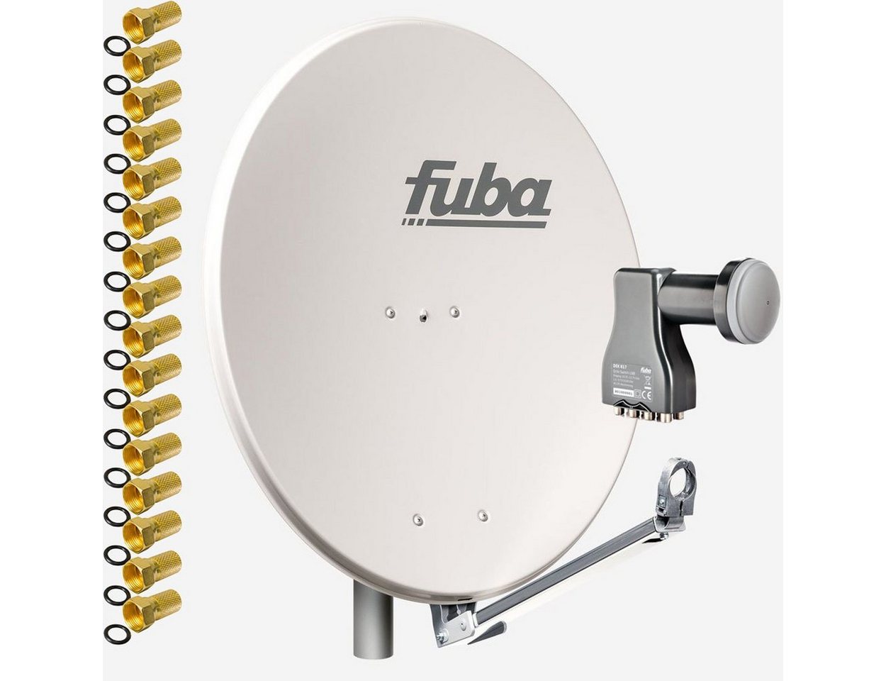 fuba DAL 808 G Sat Satelliten Anlage Schüssel Octo LNB DEK 817 8 Teilnehmer SAT-Antenne von fuba
