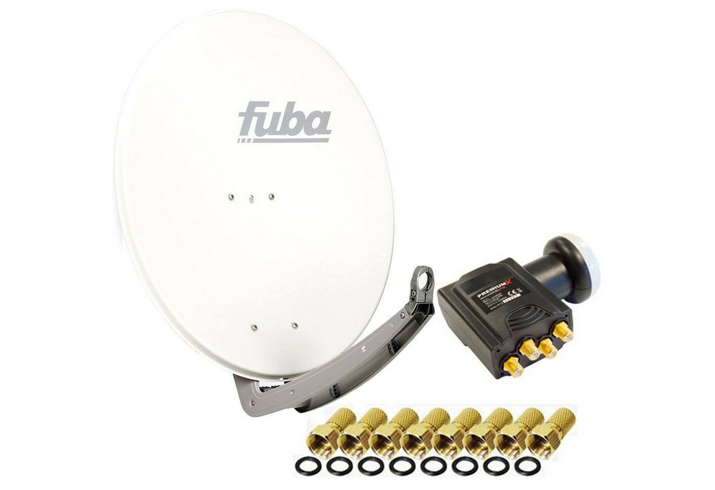 fuba Fuba Antenne 74x84cm Alu Weiß DAA 780 W DELUXE Quad LNB 0,1 dB SAT-Antenne fuba Fuba Antenne 74x84cm Alu Weiß DAA 780 W DELUXE Quad LNB 0,1 dB SAT-Antenne von fuba