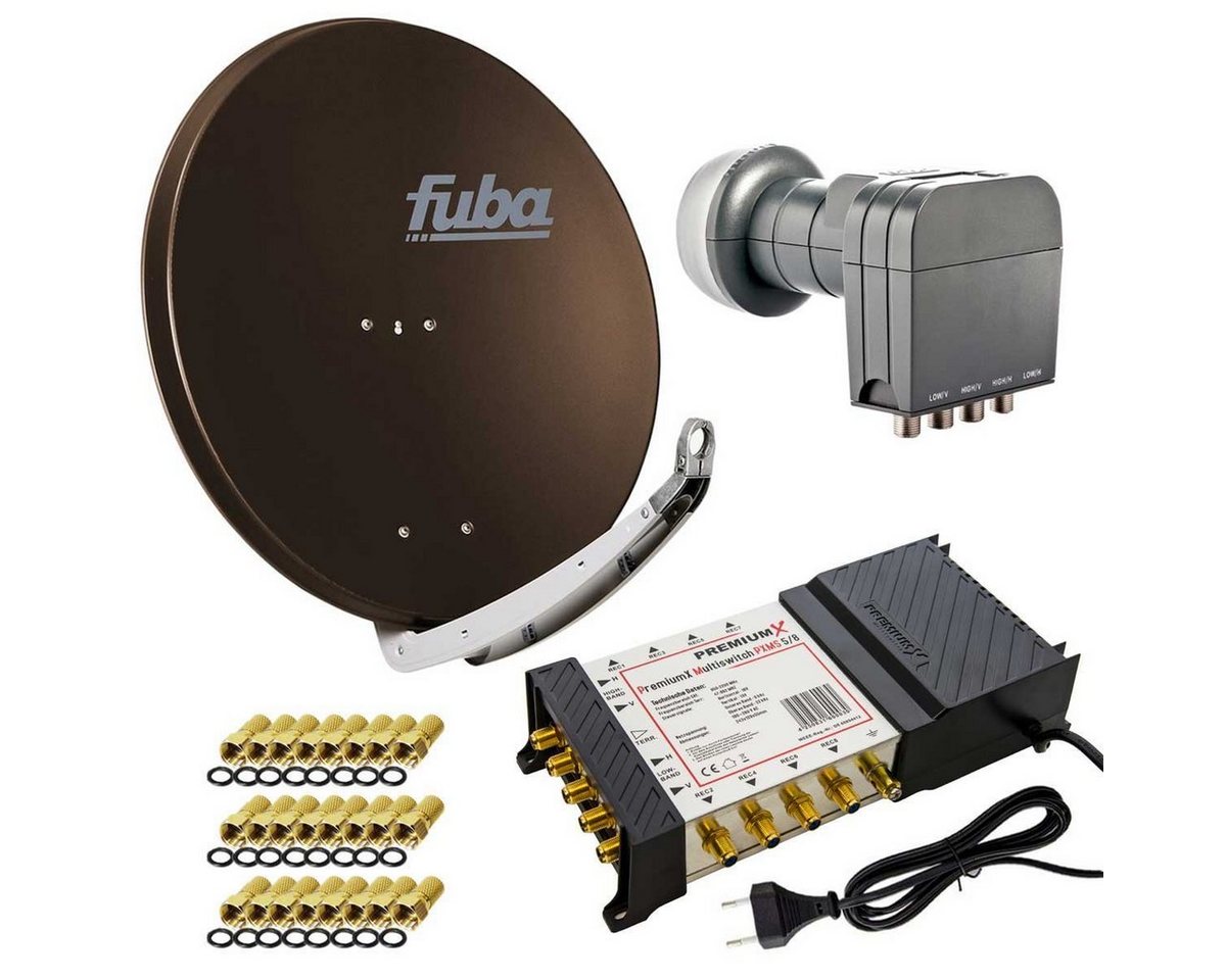 PremiumX Fuba DAA 850 B Sat Anlage Alu Quattro LNB 5/8 Multiswitch F-Stecker SAT-Antenne PremiumX Fuba DAA 850 B Sat Anlage Alu Quattro LNB 5/8 Multiswitch F-Stecker SAT-Antenne von PremiumX