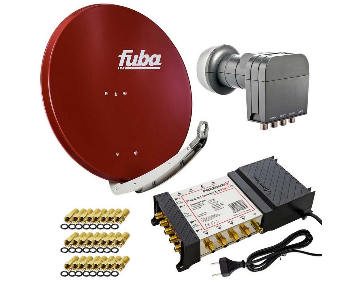 fuba Fuba DAA 850 R Sat Anlage Alu Quattro LNB 5/8 Multiswitch F-Stecker SAT-Antenne von fuba