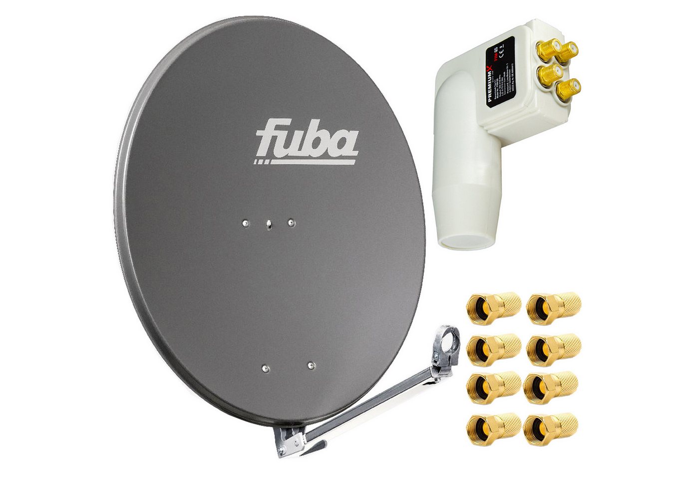 fuba Fuba DAL 800 A Satellitenantenne 80cm Alu Anthrazit LNB Quad SAT-Antenne fuba Fuba DAL 800 A Satellitenantenne 80cm Alu Anthrazit LNB Quad SAT-Antenne von fuba