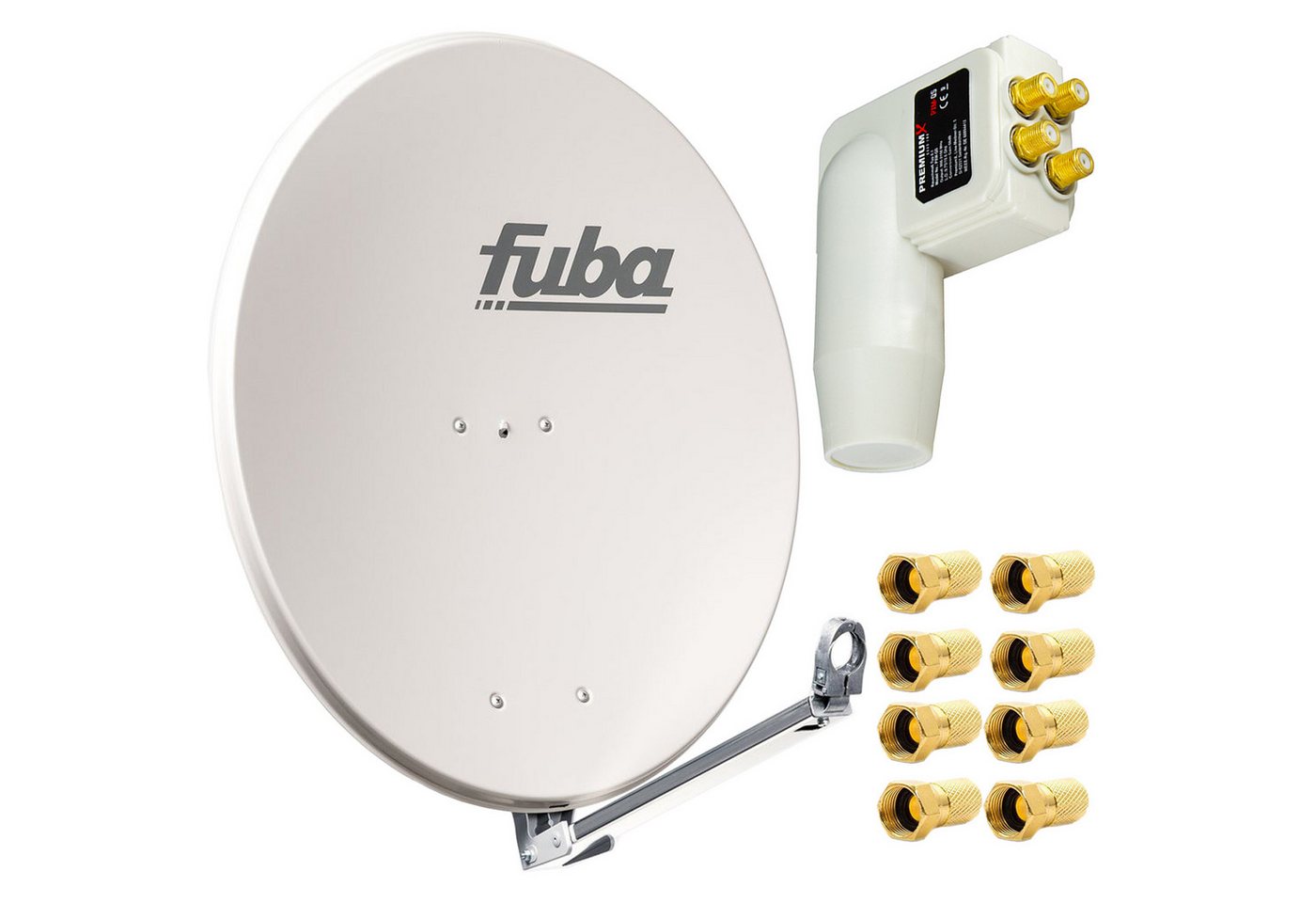fuba Fuba DAL 800 G Satellitenantenne 80cm Alu Grau LNB Quad 8x F-Stecker SAT-Antenne fuba Fuba DAL 800 G Satellitenantenne 80cm Alu Grau LNB Quad 8x F-Stecker SAT-Antenne von fuba
