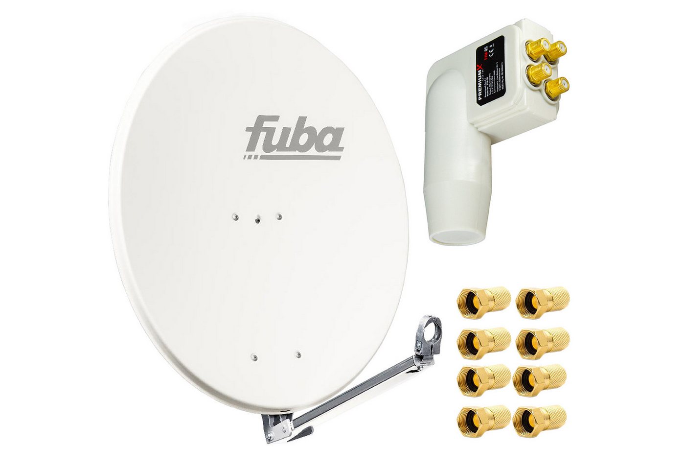 fuba Fuba DAL 800 W Satellitenantenne 80cm Alu Weiß LNB Quad 8x F-Stecker SAT-Antenne fuba Fuba DAL 800 W Satellitenantenne 80cm Alu Weiß LNB Quad 8x F-Stecker SAT-Antenne von fuba
