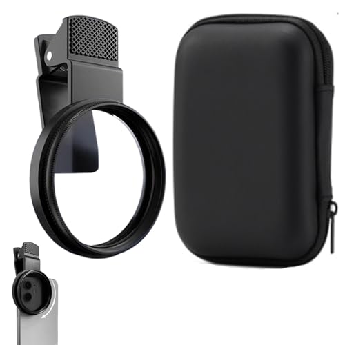 CPL Filter Handy, Polarisationsfilter Handy, Universal Mobile Phone Camera Lens, Polarisationsfilter, 52mm CPL Filter mit Clip, Inklusive 11 * 7.5 * 4cm Schwarze Aufbewahrungsbox von fufupaw