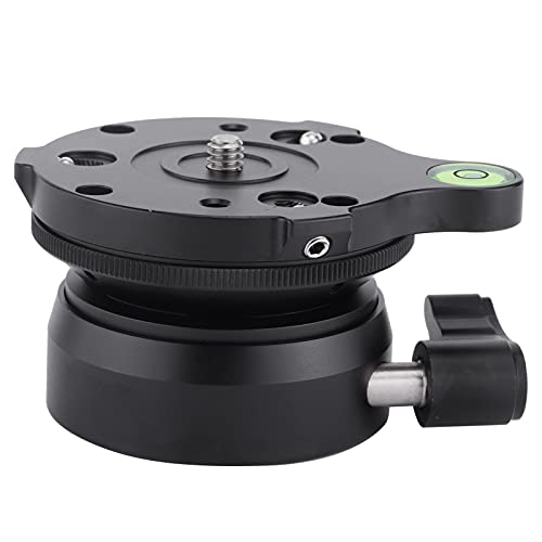 fuik Stativkopf DY-60N Nivellierbasis, Aluminiumlegierung Panorama DY-60N Stativ-Nivellierbasis Schwarz Verschleißfest für DSLR-Kamera von fuik