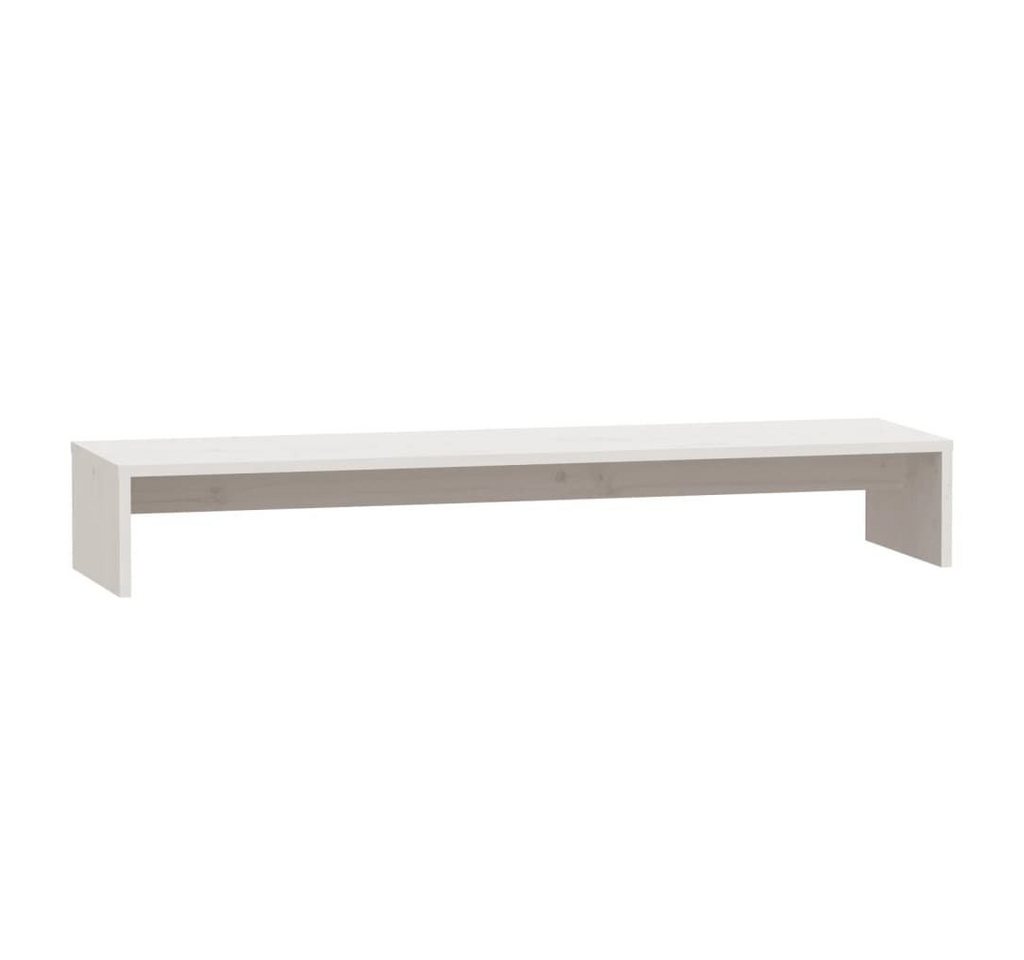 furnicato Weiß 100x27x15 cm Massivholz Kiefer Monitorständer von furnicato