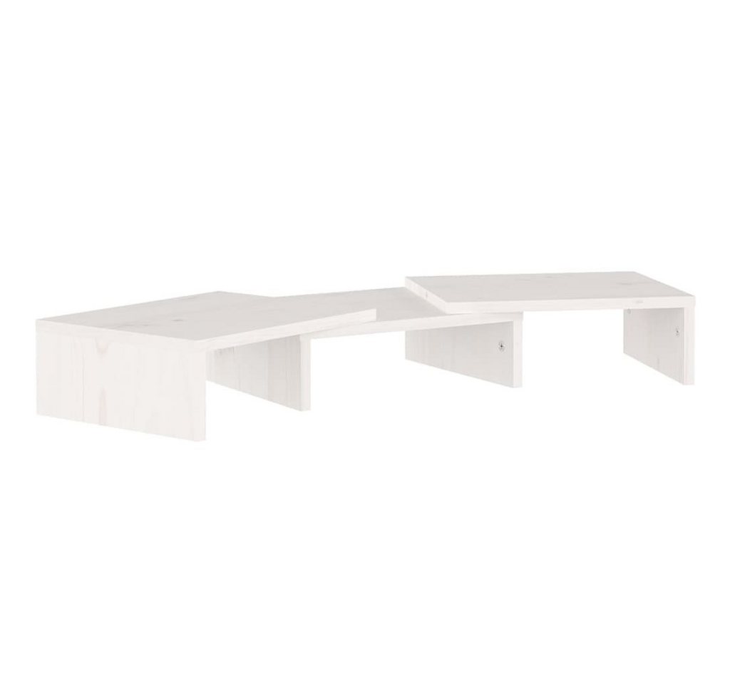 furnicato Weiß 60x24x10,5 cm Massivholz Kiefer Monitorständer von furnicato