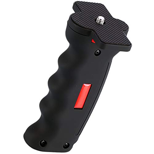 Kamera Handgriff Stabilisator Camcorder Griff mit 1/4 Zoll Schraube und Gewindelöcher, DSLR Systemkamera Halter Ergonomisch Handheld Kameragriff Stabilisatoren Tragehilfen, 12x5 cm Schwarz von fuxunamz