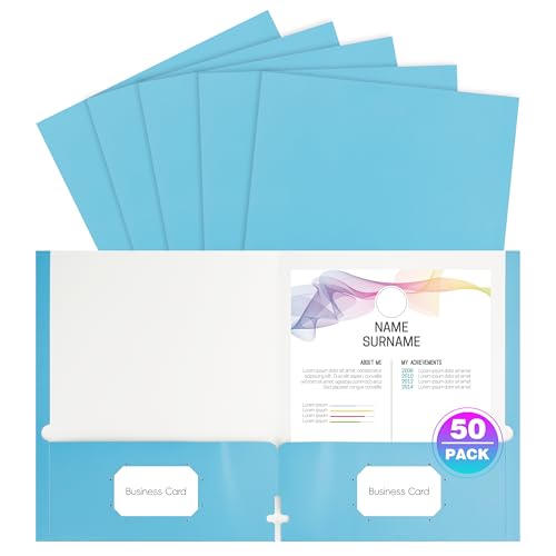 50 Stück Ordner mit Taschen, Taschenordner für Papier in Briefgröße, robuste Kunststoff-Ordner, Papierordner für Schule, Büro, Zuhause, Geschäft 50 Stück Ordner mit Taschen, Taschenordner für Papier in Briefgröße, robuste Kunststoff-Ordner, Papierordner für Schule, Büro, Zuhause, Geschäft von fwipiyo