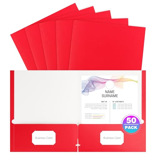 50 Stück Ordner mit Taschen, Taschenordner für Papier in Briefgröße, robuste Kunststoff-Ordner, Papierordner für Schule, Büro, Zuhause, Geschäft 50 Stück Ordner mit Taschen, Taschenordner für Papier in Briefgröße, robuste Kunststoff-Ordner, Papierordner für Schule, Büro, Zuhause, Geschäft von fwipiyo