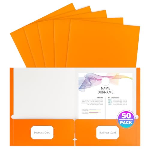 50 Stück Ordner mit Taschen, Taschenordner für Papier in Briefgröße, robuste Kunststoff-Ordner, Papierordner für Schule, Büro, Zuhause, Geschäft 50 Stück Ordner mit Taschen, Taschenordner für Papier in Briefgröße, robuste Kunststoff-Ordner, Papierordner für Schule, Büro, Zuhause, Geschäft von fwipiyo