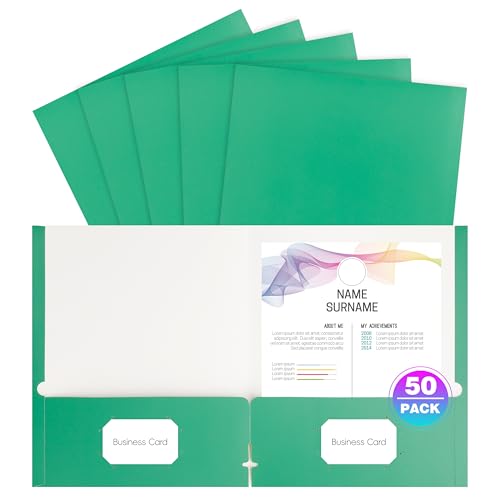 50 Stück Ordner mit Taschen, Taschenordner für Papier in Briefgröße, robuste Kunststoff-Ordner, Papierordner für Schule, Büro, Zuhause, Geschäft 50 Stück Ordner mit Taschen, Taschenordner für Papier in Briefgröße, robuste Kunststoff-Ordner, Papierordner für Schule, Büro, Zuhause, Geschäft von fwipiyo