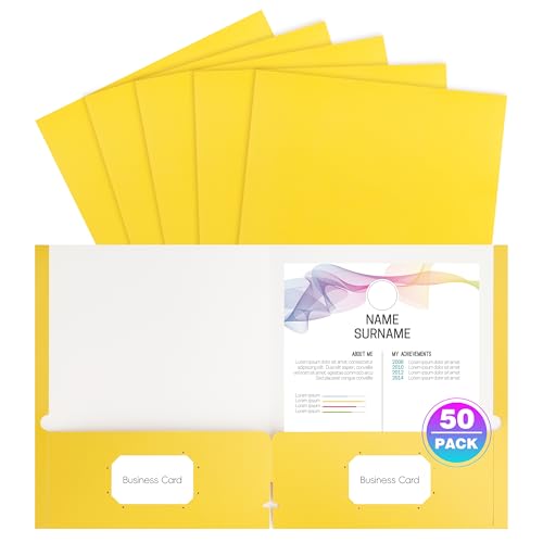 50 Stück Ordner mit Taschen, Taschenordner für Papier in Briefgröße, robuste Kunststoff-Ordner, Papierordner für Schule, Büro, Zuhause, Geschäft 50 Stück Ordner mit Taschen, Taschenordner für Papier in Briefgröße, robuste Kunststoff-Ordner, Papierordner für Schule, Büro, Zuhause, Geschäft von fwipiyo